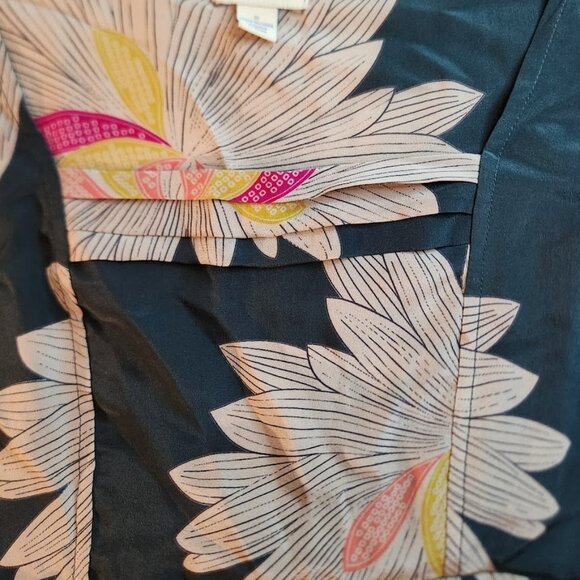 Anthropologie Odille Silk Floral Blouse Size 8 - Picture 8 of 8